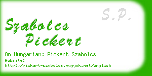 szabolcs pickert business card